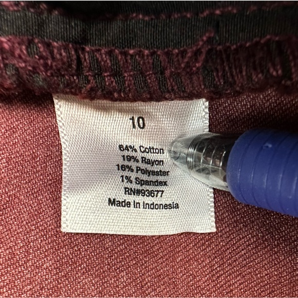 Ana A New Approach Skinny Ankle‎ Women’s Size 10 Skinny Jeans Mid Rise maroon - Picture 5 of 11